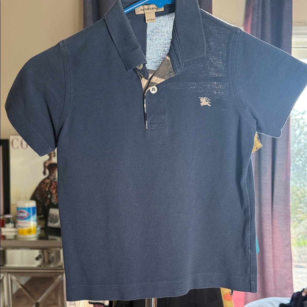 Burberry Navy Blue Kids Polo Shirt